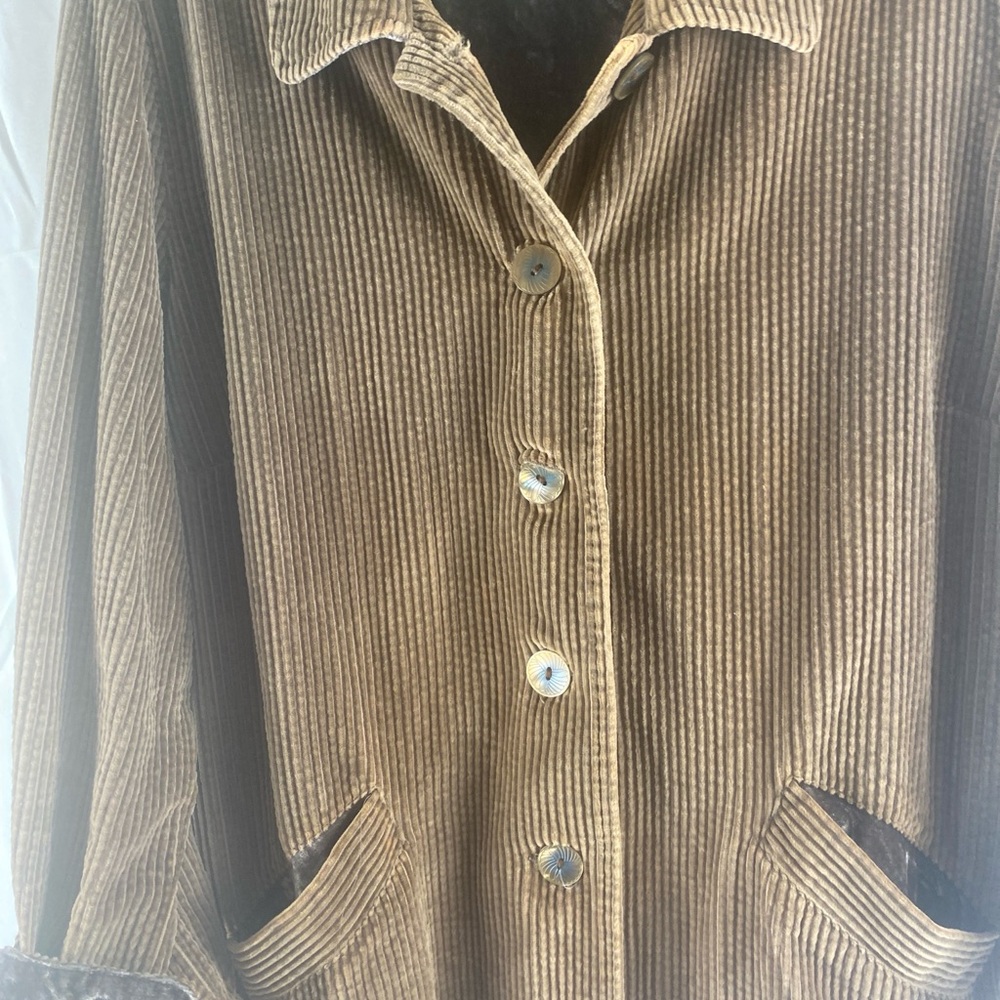 J Jill poet’s jacket size Large corduroy with some velvet lining artsy gardener